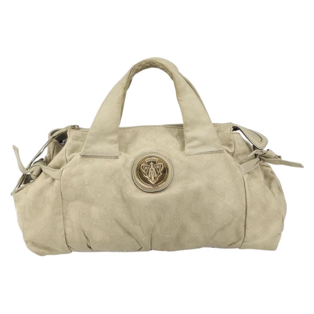 GUCCI GG Canvas Guccissima Histeria Bag Leather Ivory Gold 197020 Auth 159286 - Picture 13 of 16